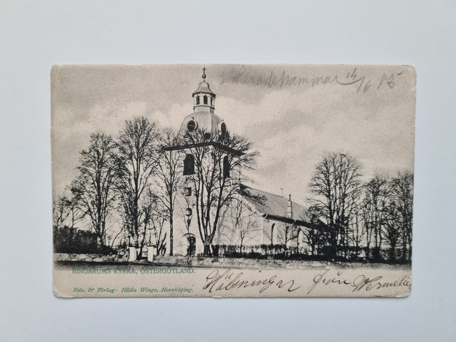 Vykort RINGARUMS KYRKA, ÖSTERGÖTLAND 1905