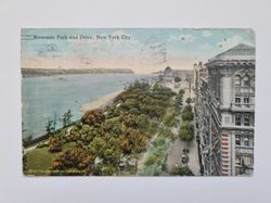 Vykort Riverside Park and Drive, New York City, 1923