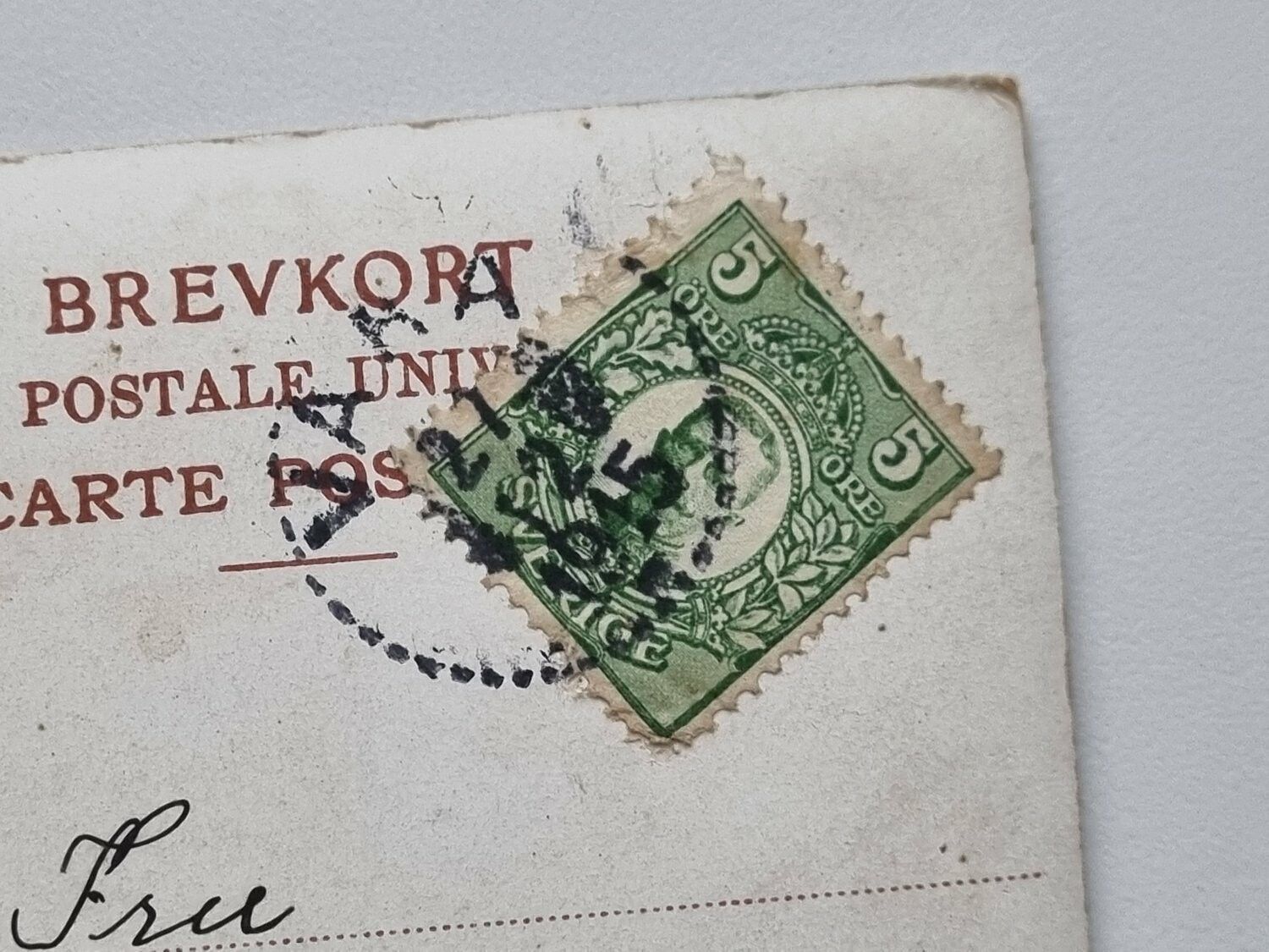 Vykort Ronnebyån, 1915