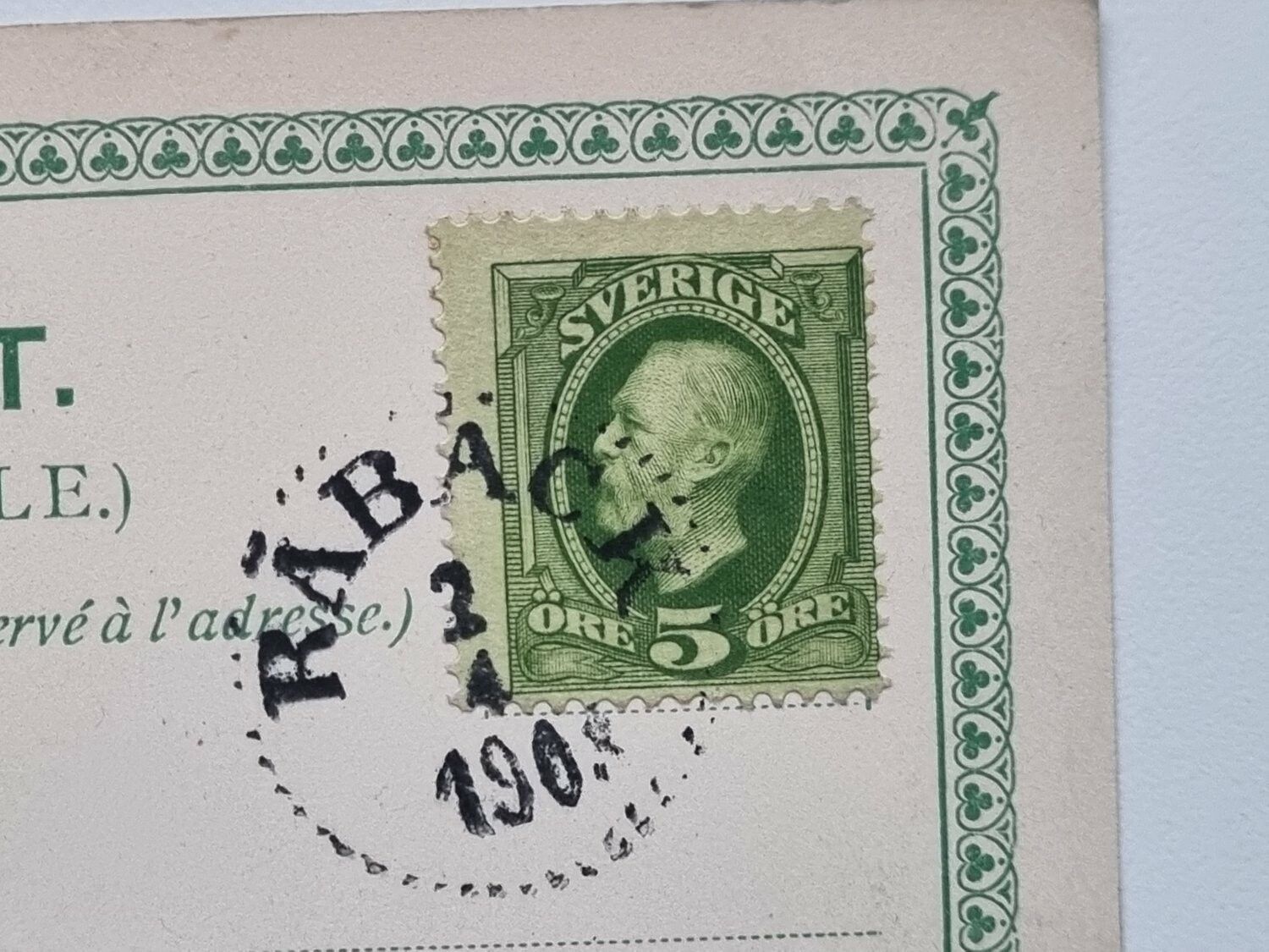Vykort Råbäck Kinnekulle