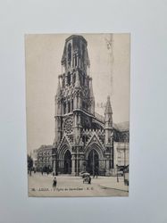 Vykort Sacred Heart of Jesus Catholic Church at Lille, 1925