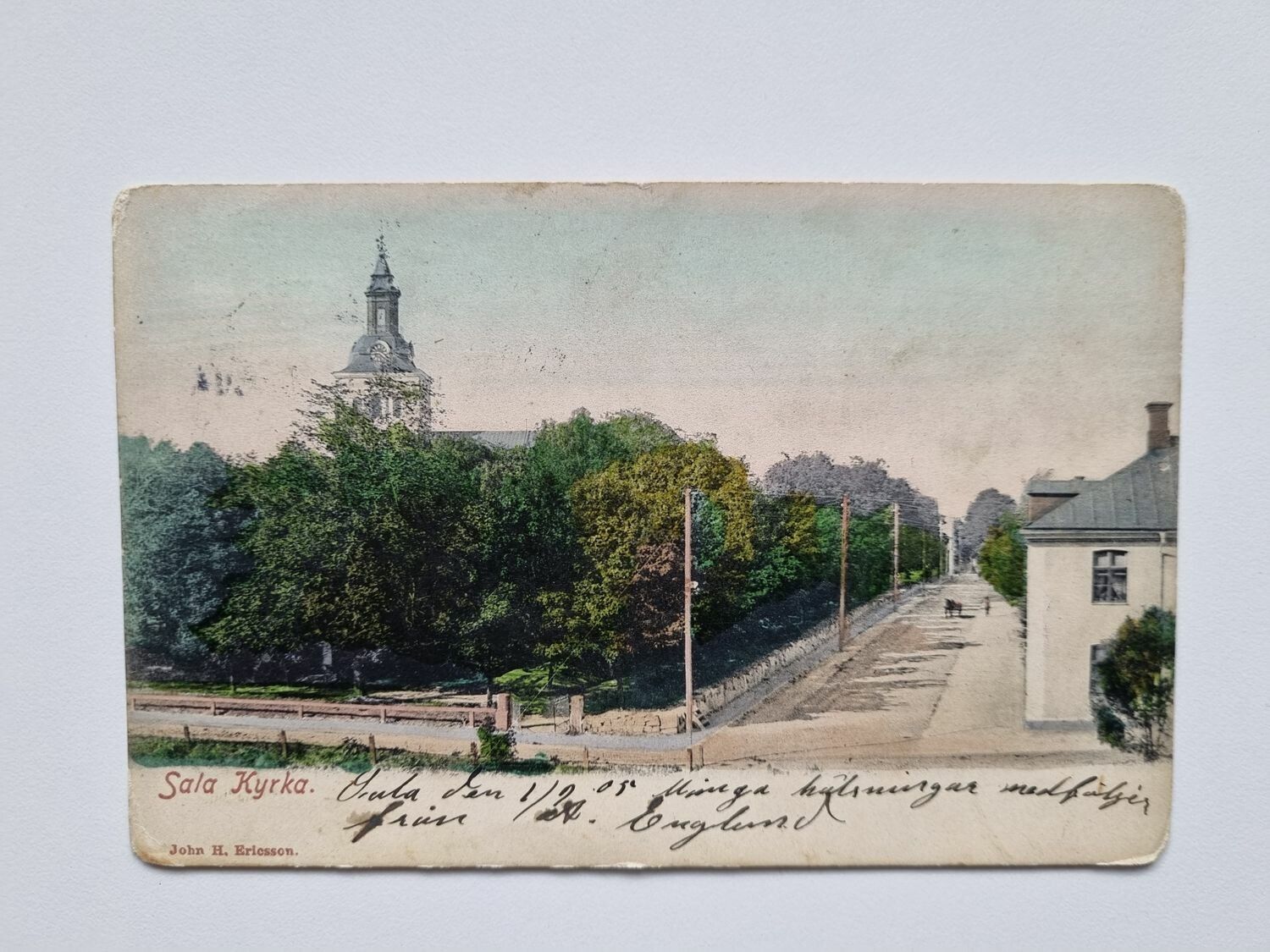 Vykort Sala kyrka 1905