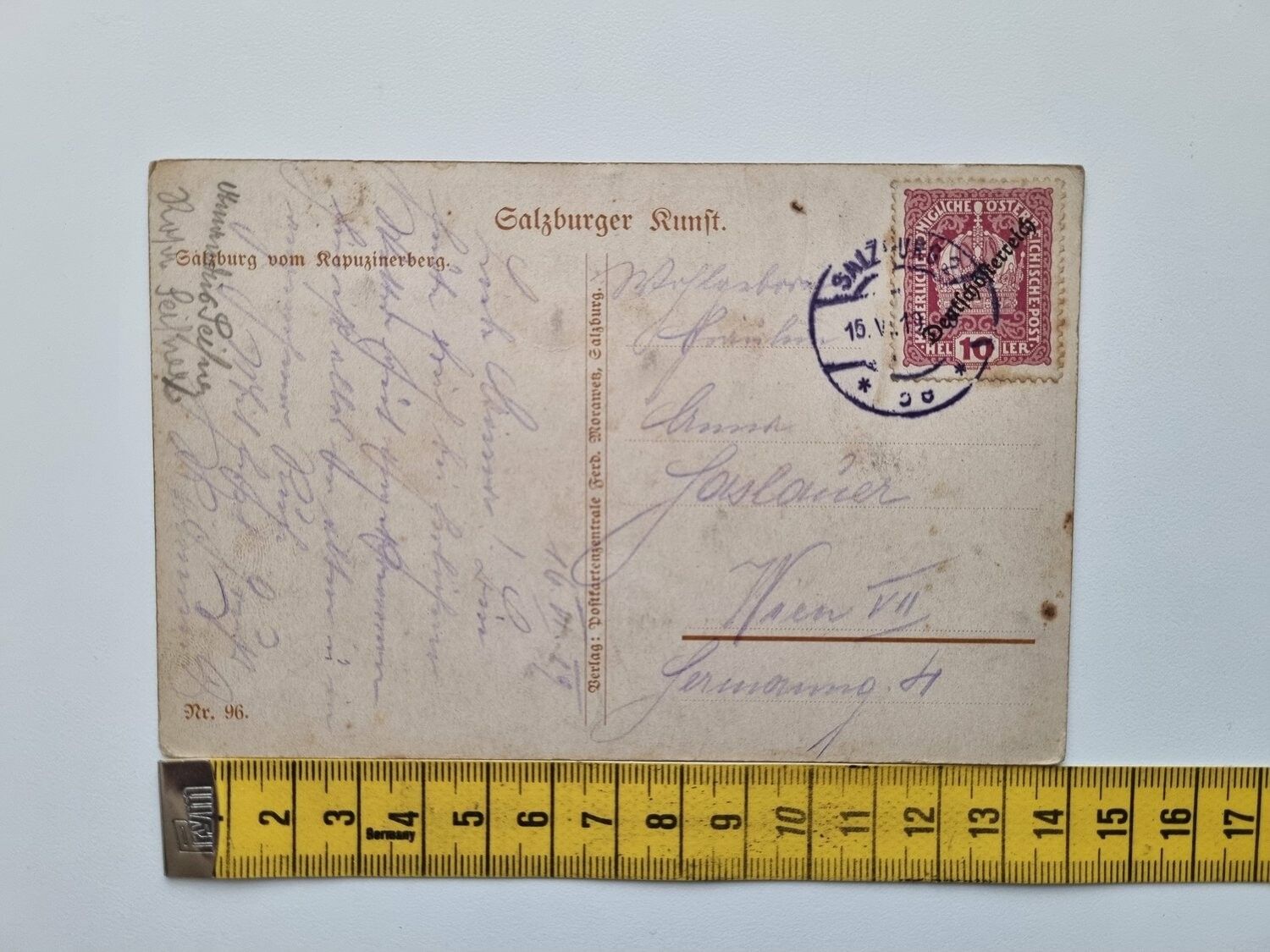 Vykort Salzburg vom Kapuzinerberg