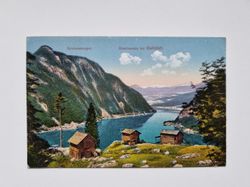Vykort Salzkammergut. Hirschaualm bei Hallstatt.