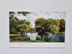Vykort Scene in Public Gardens. Boston, Mass, 1906
