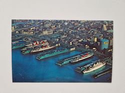 Vykort SHIPS FROM AROUND THE WORLD AT NEW YORK