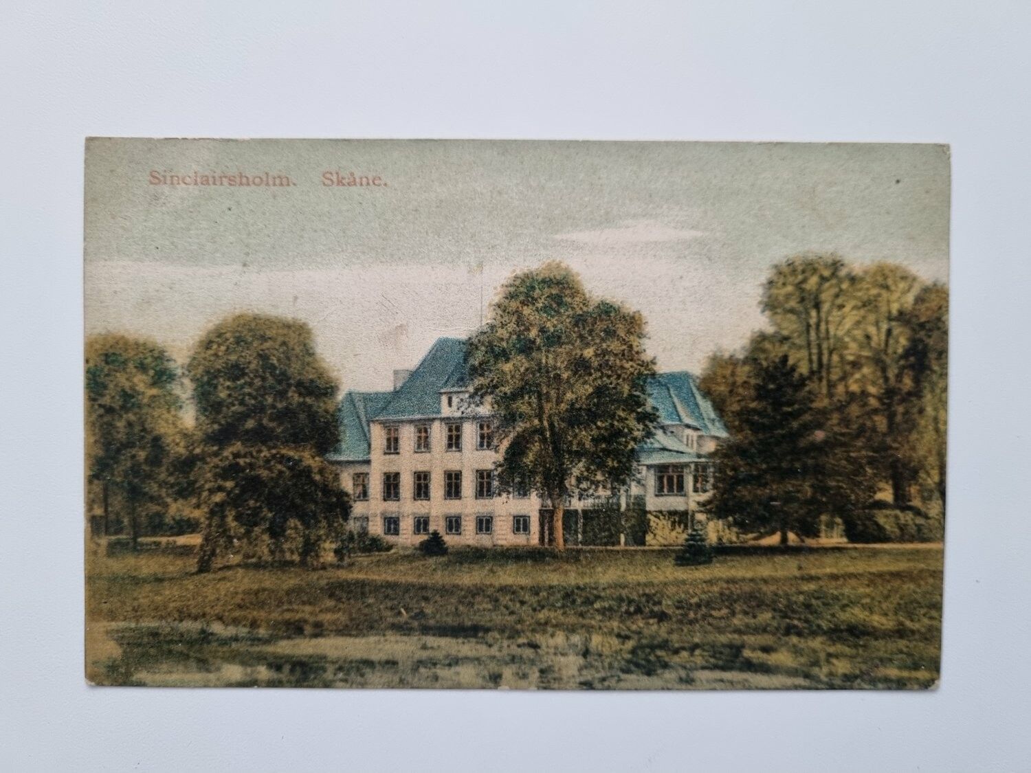 Vykort Sinclairsholm. Skåne.