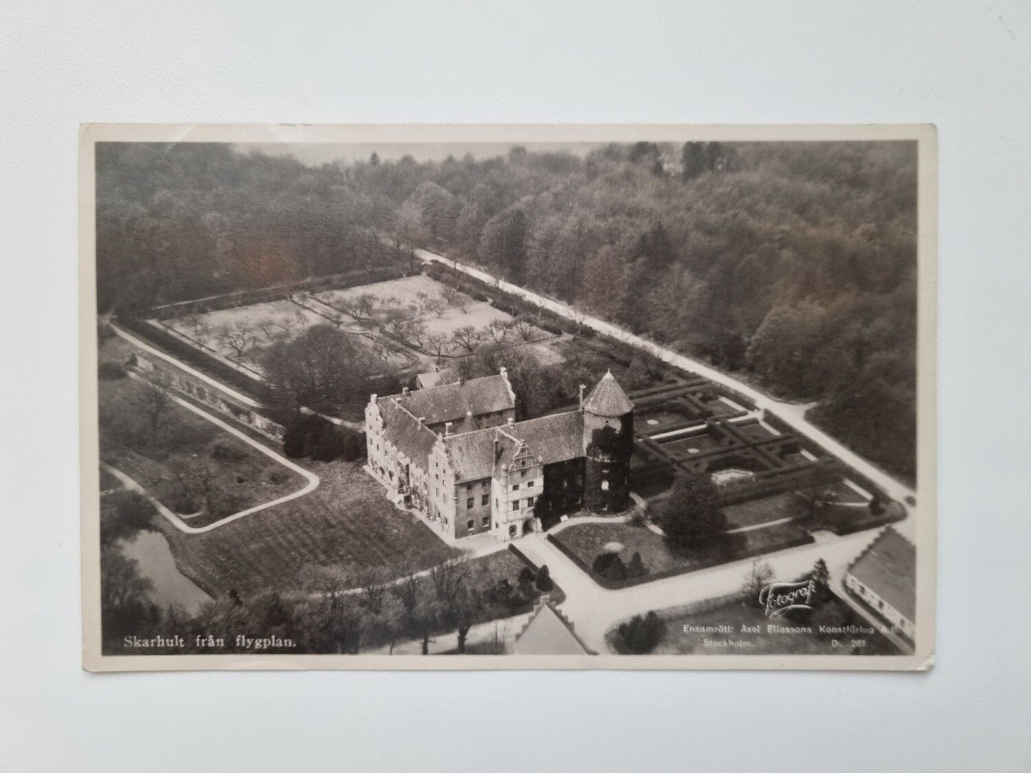 Vykort Skarhult från flygplan 1944