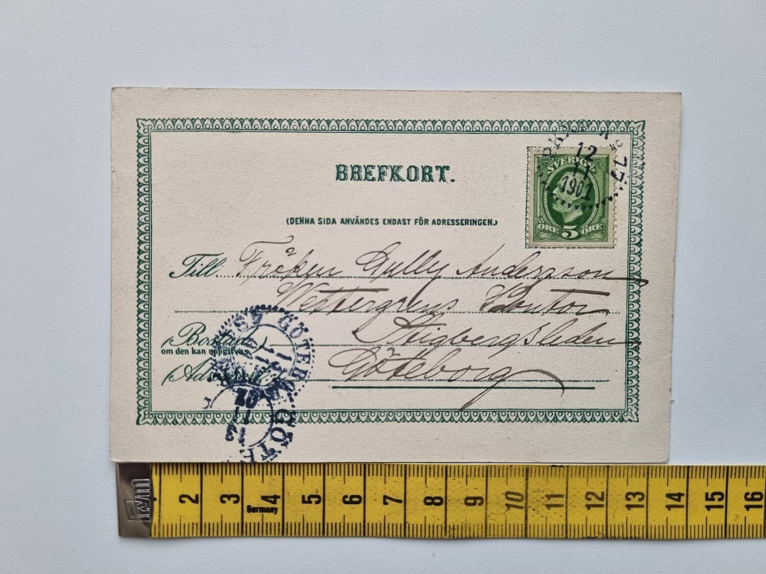 Vykort Skara Domkyrkan 1901