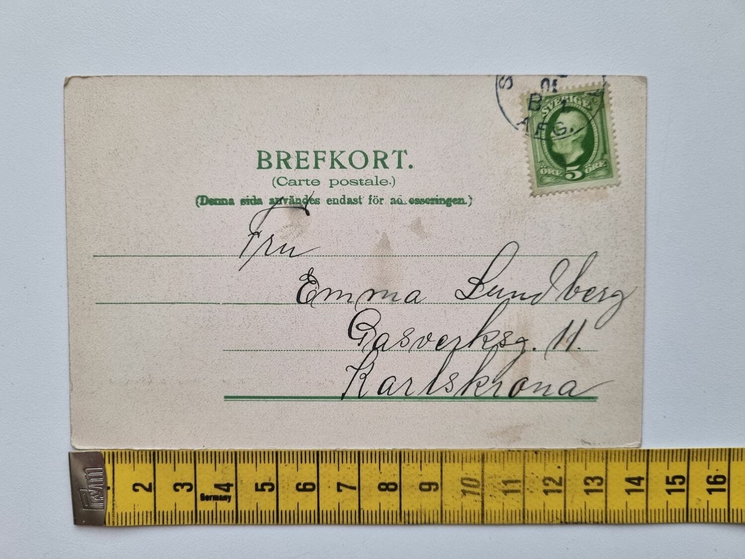 Vykort Skogsinstitutet Stockholm  Signerad, 1903 L Liebenfeld