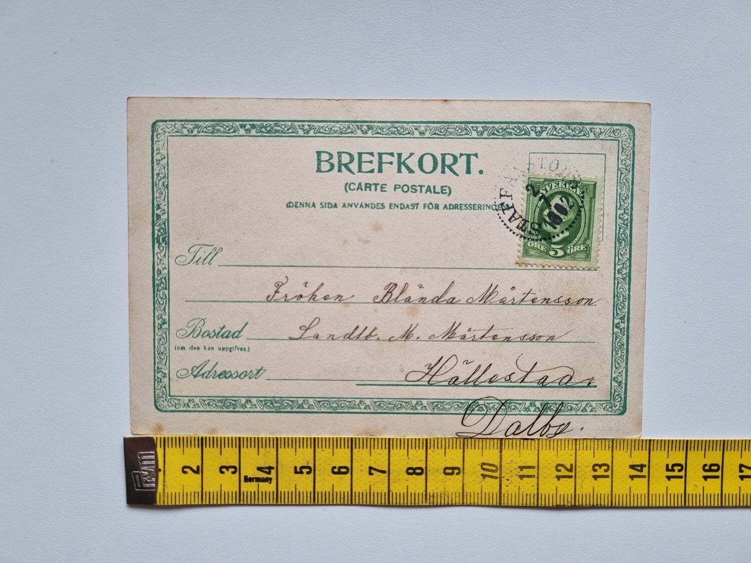Vykort Skånsk bondgård 1902