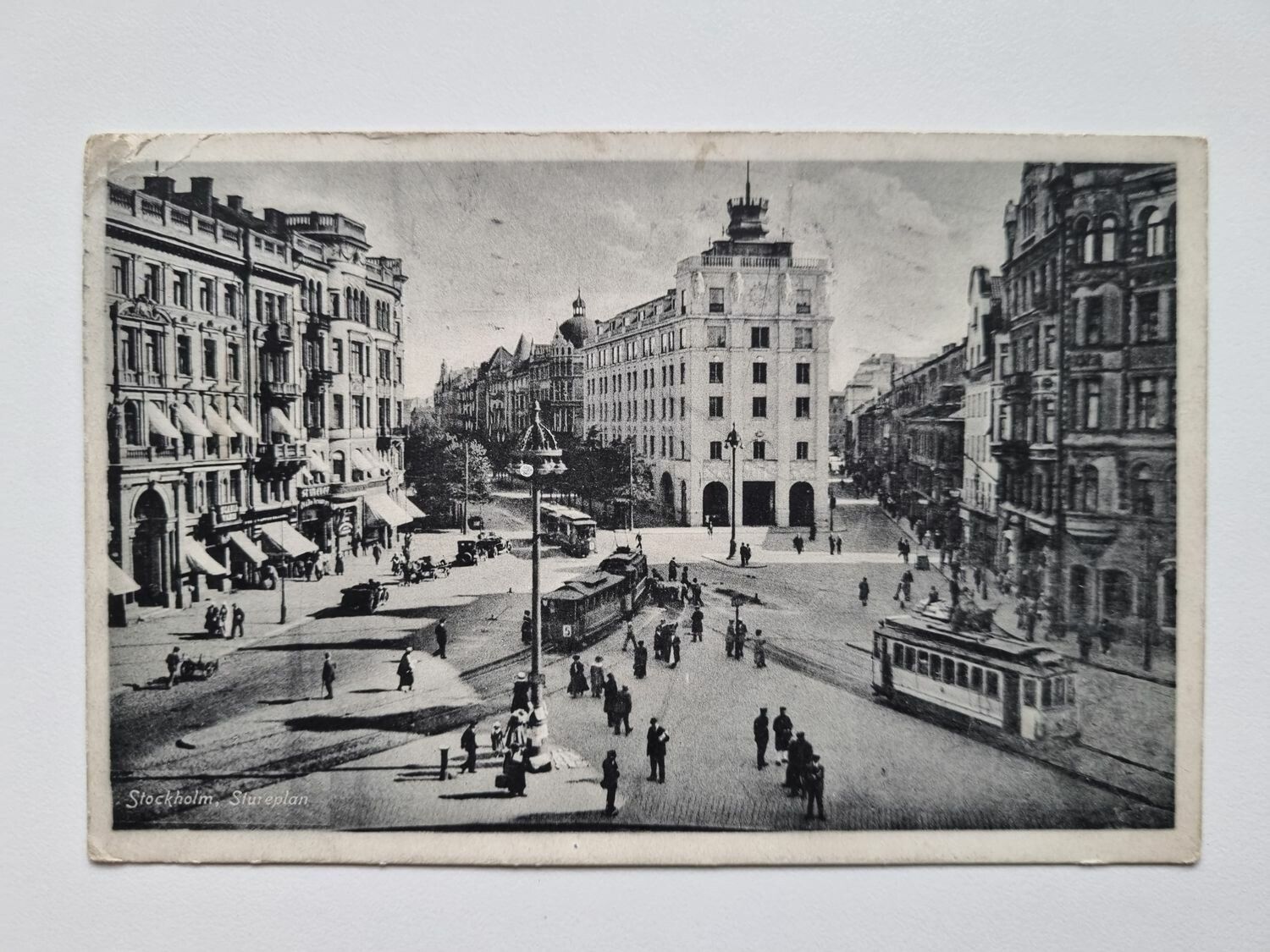 Vykort Stockholm, Stureplan 1923