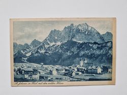 Vykort St. Johann in Tirol mit dem wilden Kaiser 1924