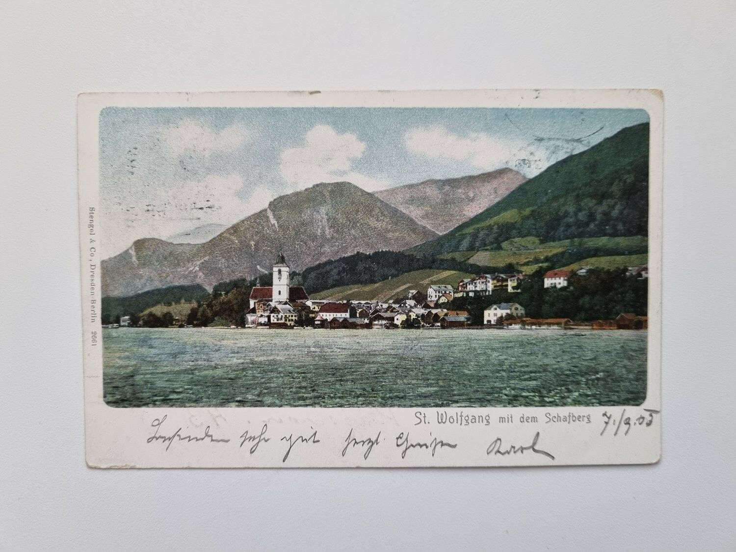 Vykort St. Wolfgang mit dem Schafberg