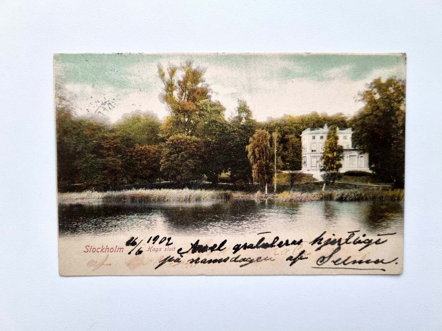 Vykort Stockholm Haga Slott, 1902