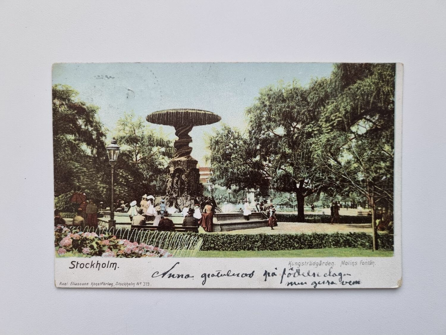 Vykort Stockholm Kungsträdgården 1903