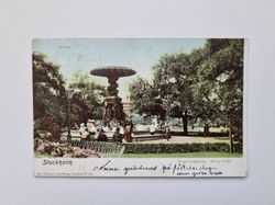 Vykort Stockholm Kungsträdgården 1903