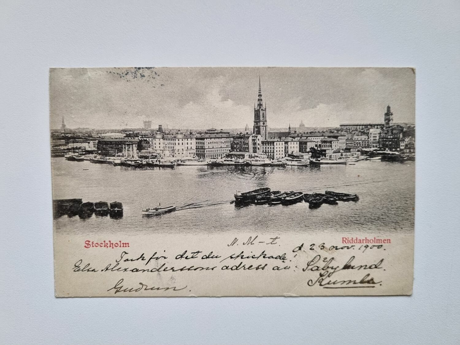Vykort Stockholm Riddarholmen, 1900