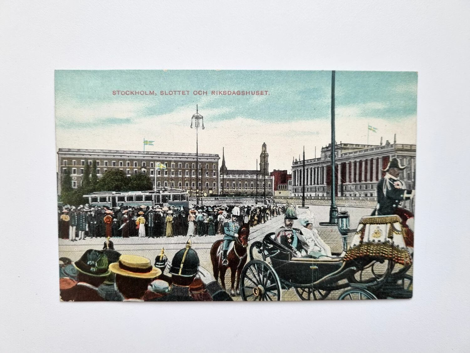 Vykort STOCKHOLM, SLOTTET OCH RIKSDAGSHUSET