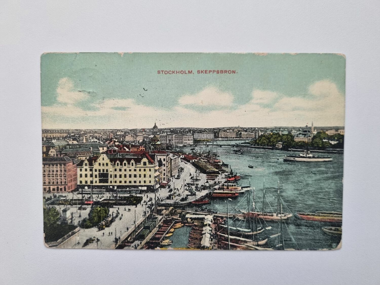 Vykort STOCKHOLM, SKEPPSBRON, 1910