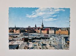 Vykort Stockholm, Slussen och Gamla Sta'n.