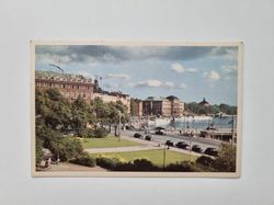 Vykort Stockholm. Karl XII:s torg med Nationalmuseum, 1952