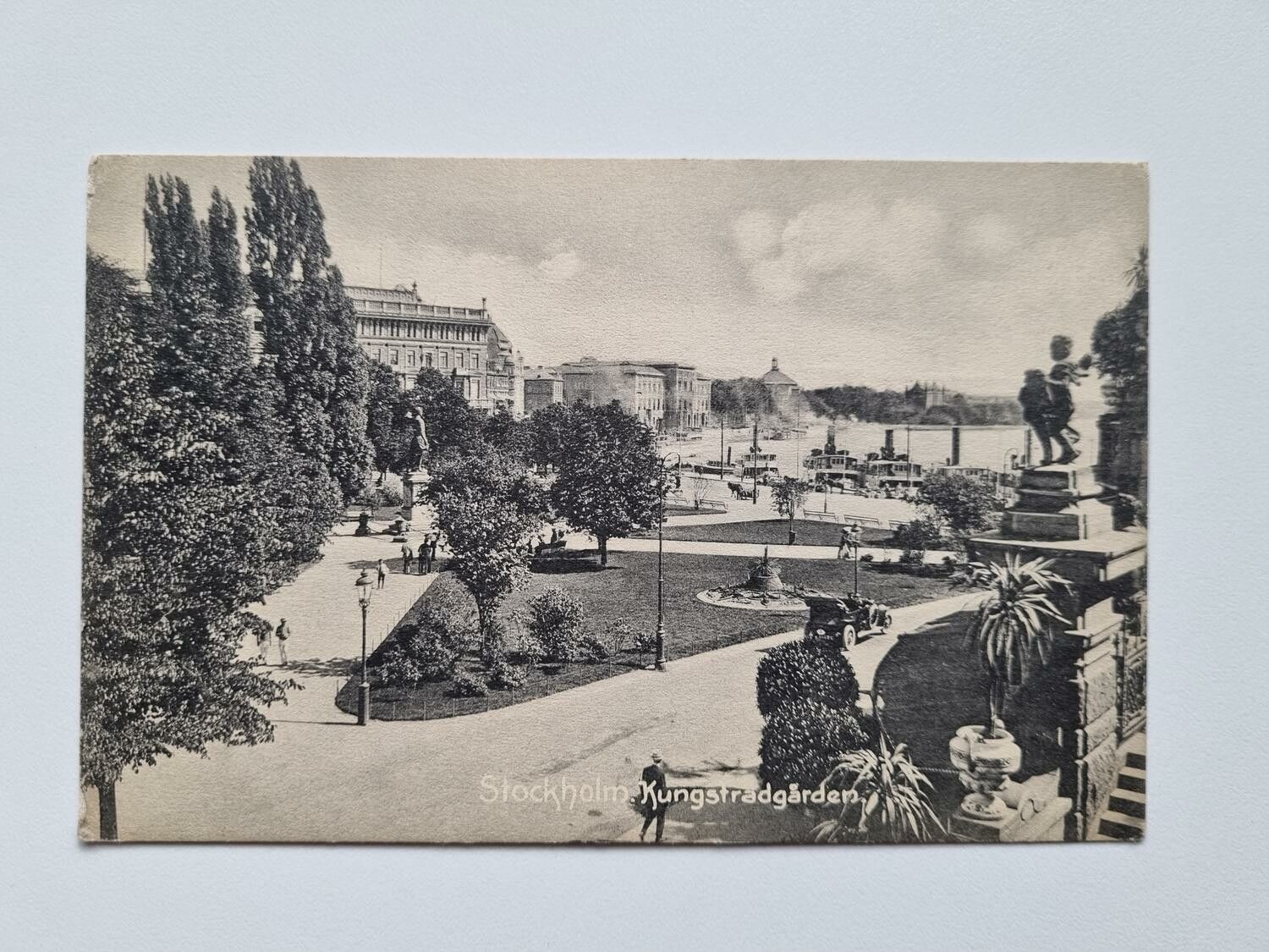 Vykort Stockholm. Kungsträdgården, 1915