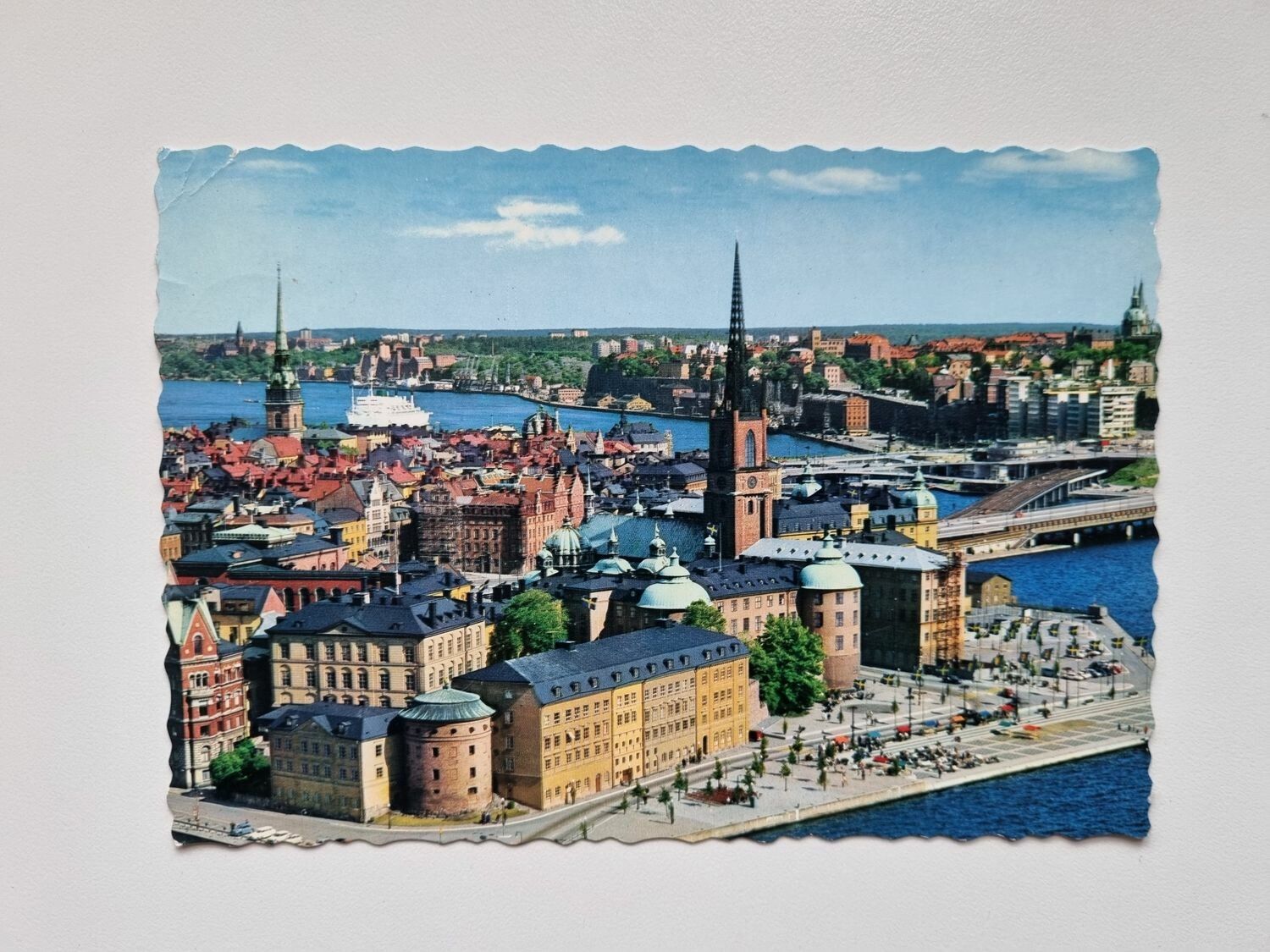 Vykort Stockholm. Riddarholmen och Gamla Stan