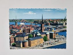 Vykort Stockholm. Riddarholmen och Gamla Stan