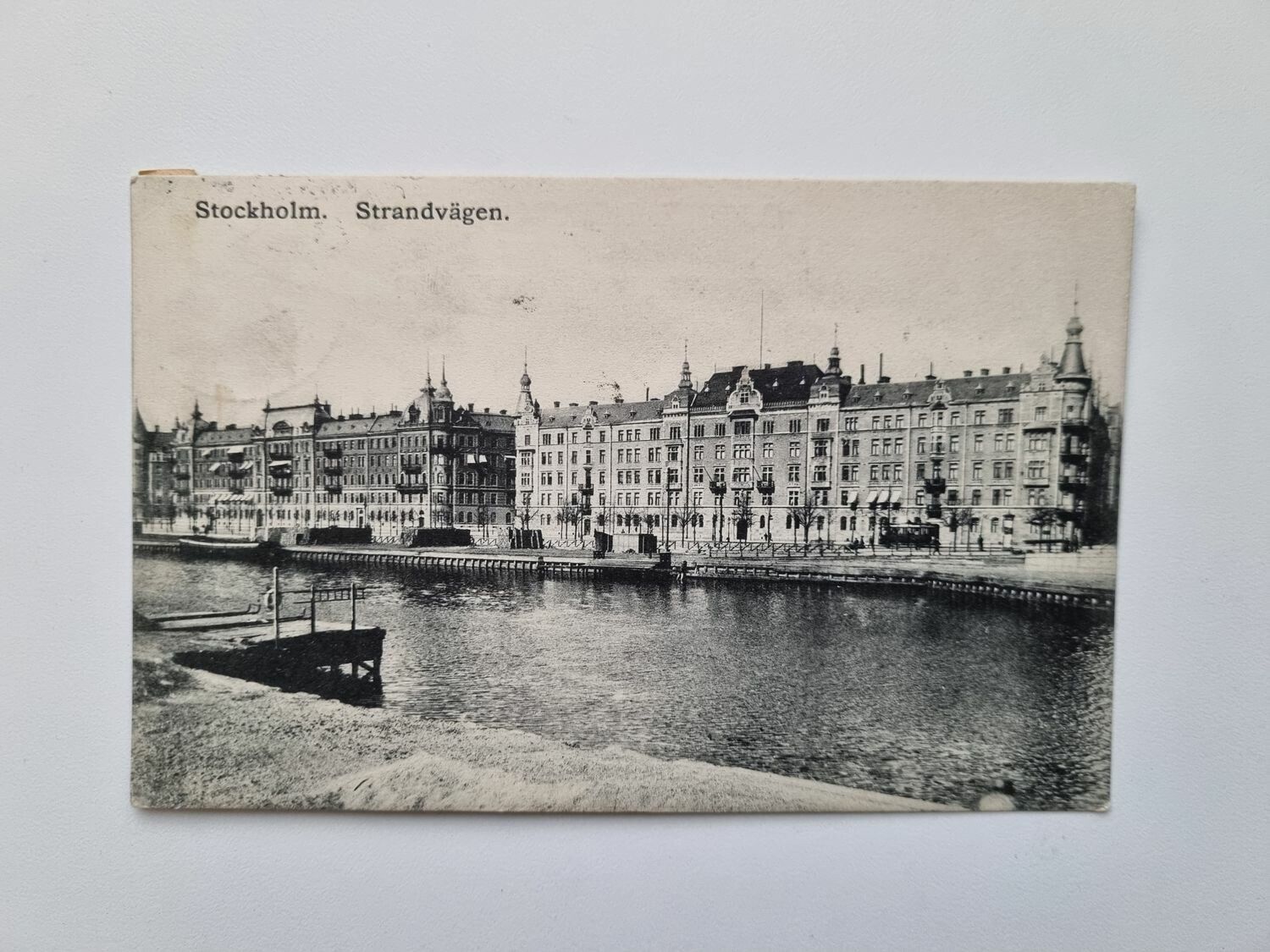 Vykort Stockholm. Strandvägen 1908