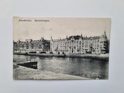 Vykort Stockholm. Strandvägen 1908