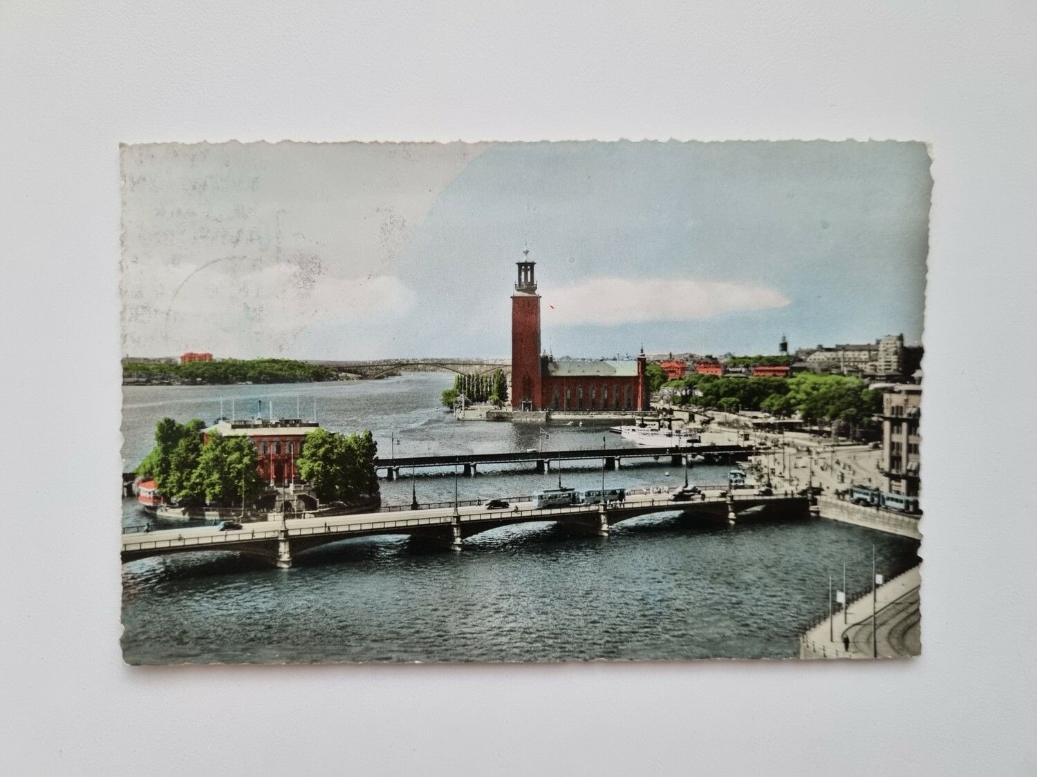 Vykort Stockholm. Strömsborg och Stadshuset