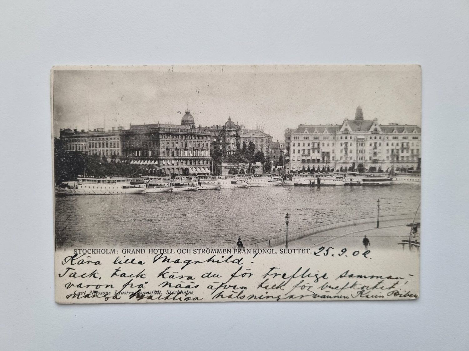 Vykort STOCKHOLM: GRAND HOTELL OCH STRÖMMEN, 1902