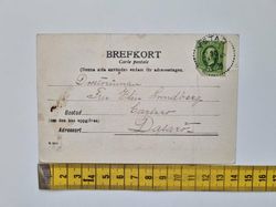 Vykort Strandparti med hamnen, Ystad, 1905