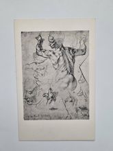 Vykort STUDIES FOR THE LIBYAN SIBYL, SISTINE CEILING