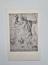 Vykort STUDIES FOR THE LIBYAN SIBYL, SISTINE CEILING