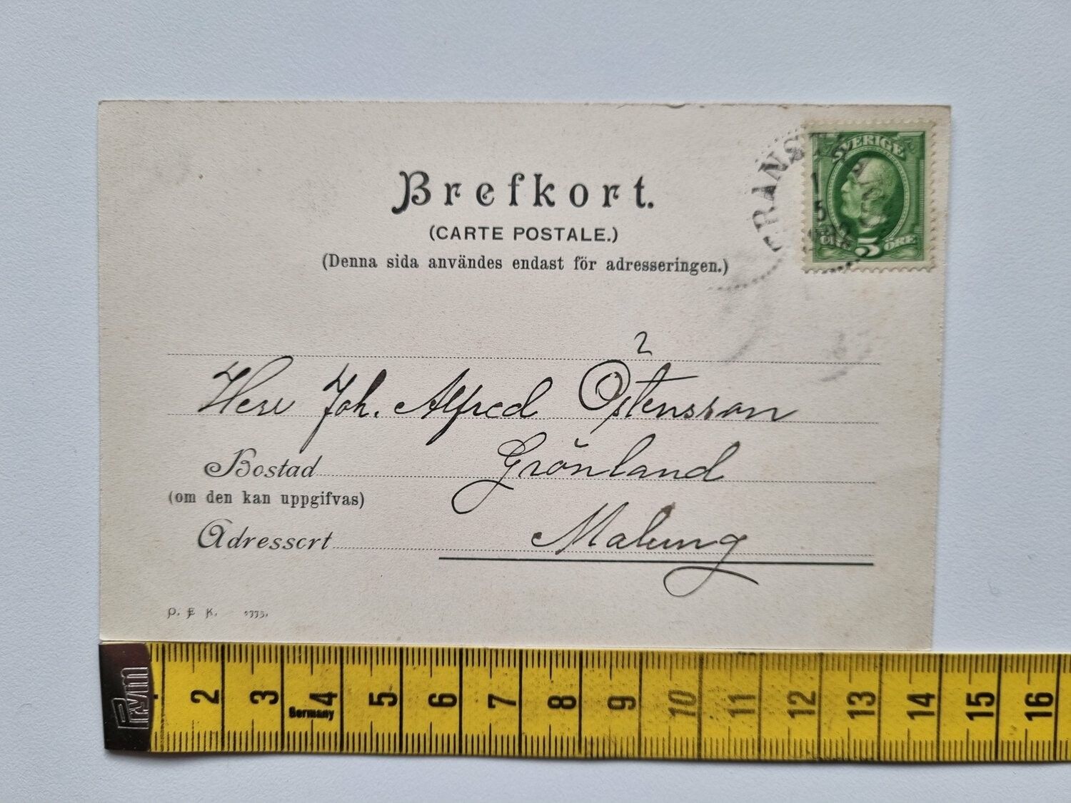 Vykort stämplad 1902