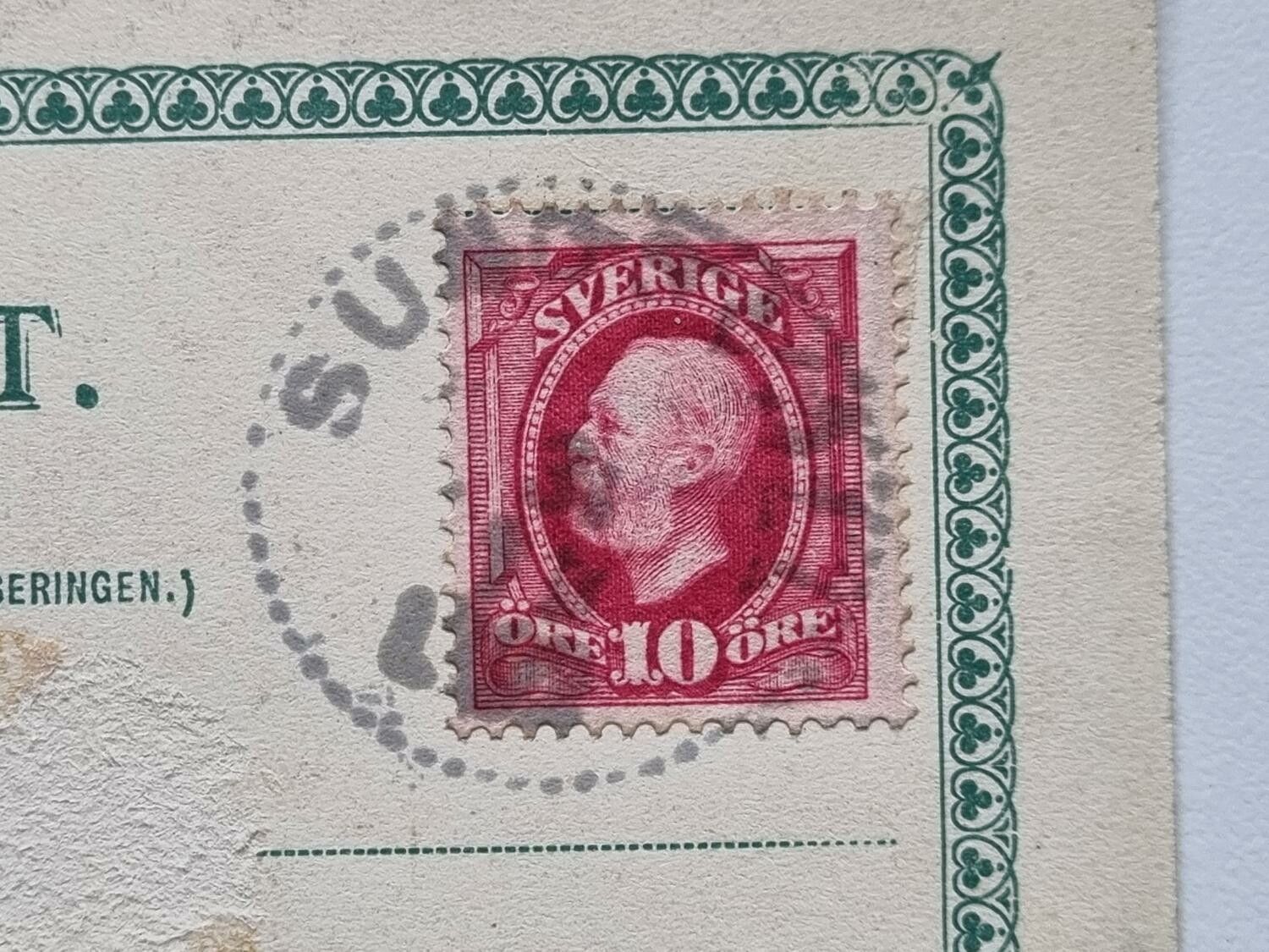 Vykort Sundsvall Sparbank mm, 1902