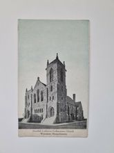 Vykort Swedish Lutheran Gethsemane Church Worcester, Massachusetts