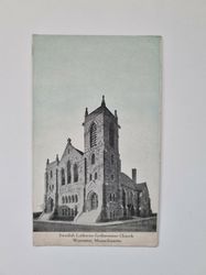 Vykort Swedish Lutheran Gethsemane Church Worcester, Massachusetts
