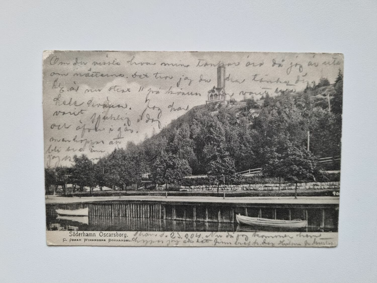 Vykort Söderhamn Oscarsborg, 1904