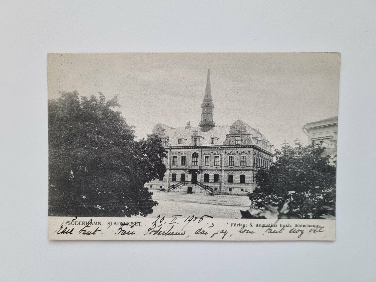 Vykort Söderhamn Stadshuset 1906