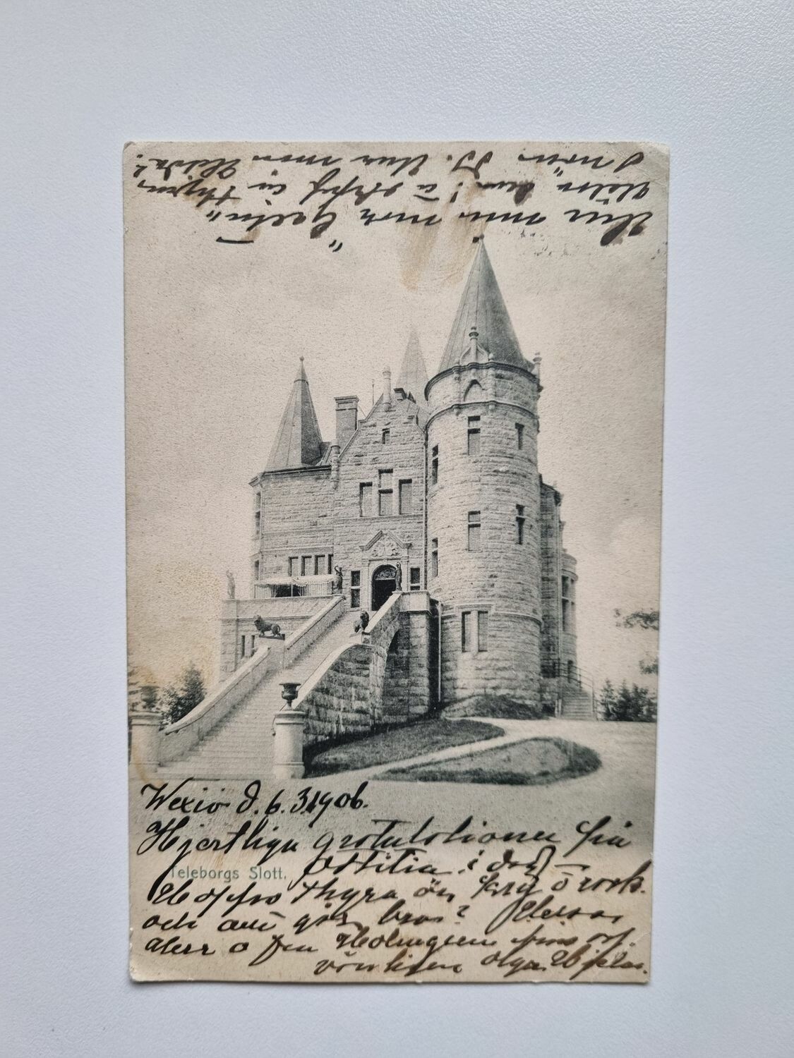 Vykort TELEBORGS SLOTT 1906