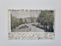 Vykort The Bridge, Highland Park, South Manchester, Conn