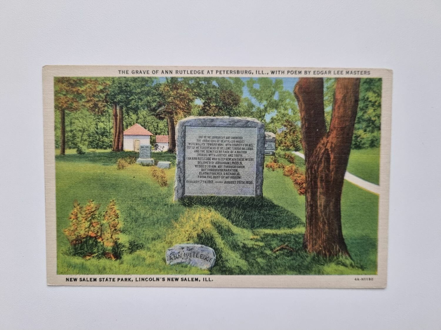 Vykort THE GRAVE OF ANN RUTLEDGE