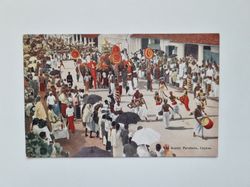 Vykort The Kandy Perehera, Ceylon
