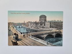 Vykort The Liffey and Four Courts, Dublin