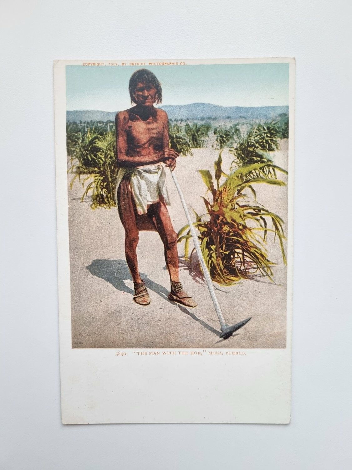 Vykort THE MAN WITH THE HOE" MOKI, PUEBLO