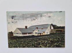 Vykort The New Barn. M. B. C. Amherst, Mass - 1908