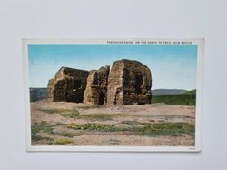 Vykort THE PECOS RUINS. ON THE SANTA FE TRAIL